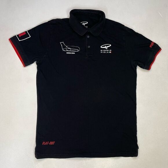 Giorgio Piola Formula 1 Monza 2003 Polo Shirt Men Medium Black Short Sleeve - Picture 3 of 8